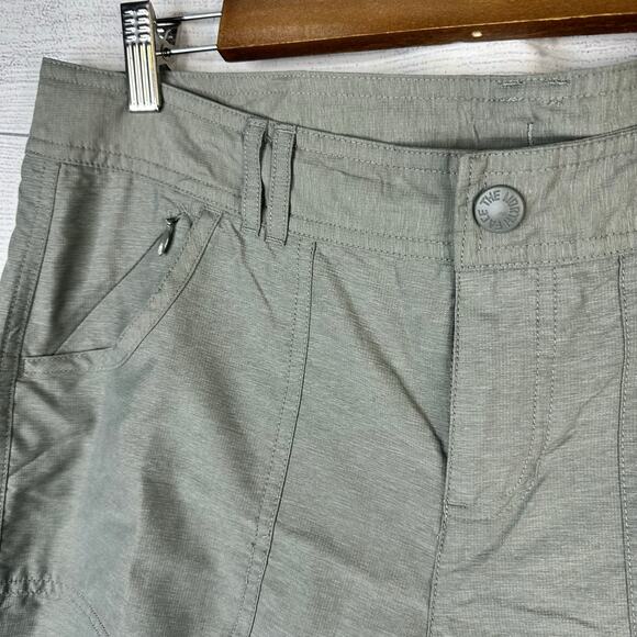 The North Face Womens size 12 Convertible Pants Khaki Nylon Roll Up Hiking Gray - Picture 5 of 11